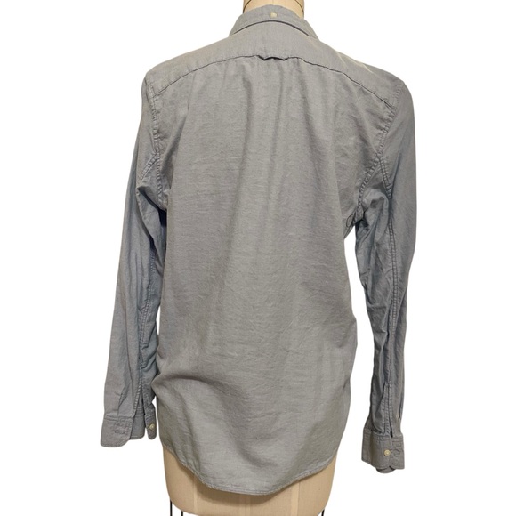 ❤️ GAP Blue Fitted Boyfriend Oxford Shirt - Picture 5 of 9